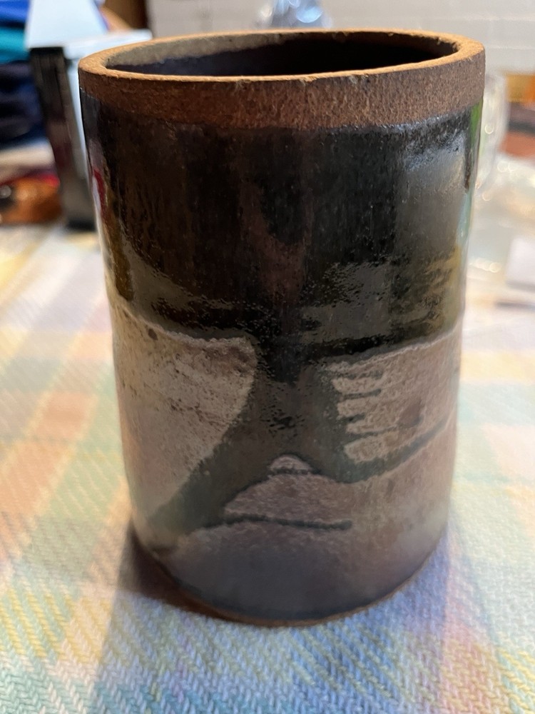 Handmade Pottery Vase Signed Catallo