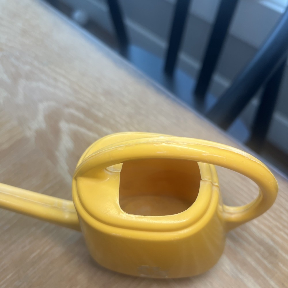 Vintage Retro Small Yellow Watering Can Plastic