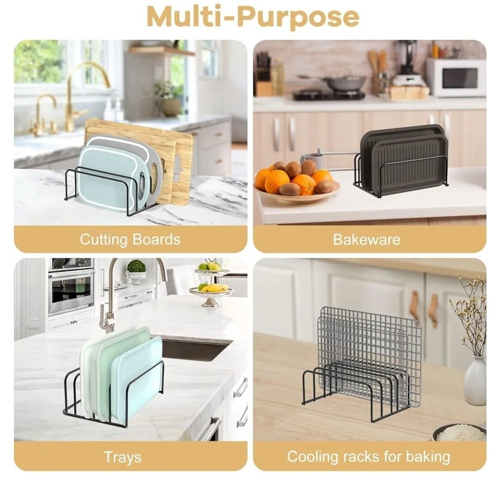 Cutting Board Organizer, [2-Pack] Cutting Board Holder Rack Baking Cookie Pan