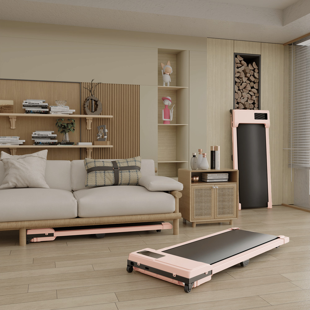 Walking Pad with Quiet 2.0 HP Brushless Motor, Countdown Modes, Spacious Running