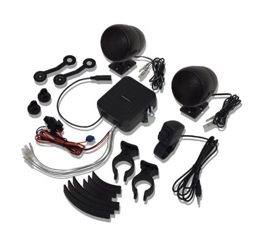 13-250BK Handlebar Mounted Waterproof Sound System, Black