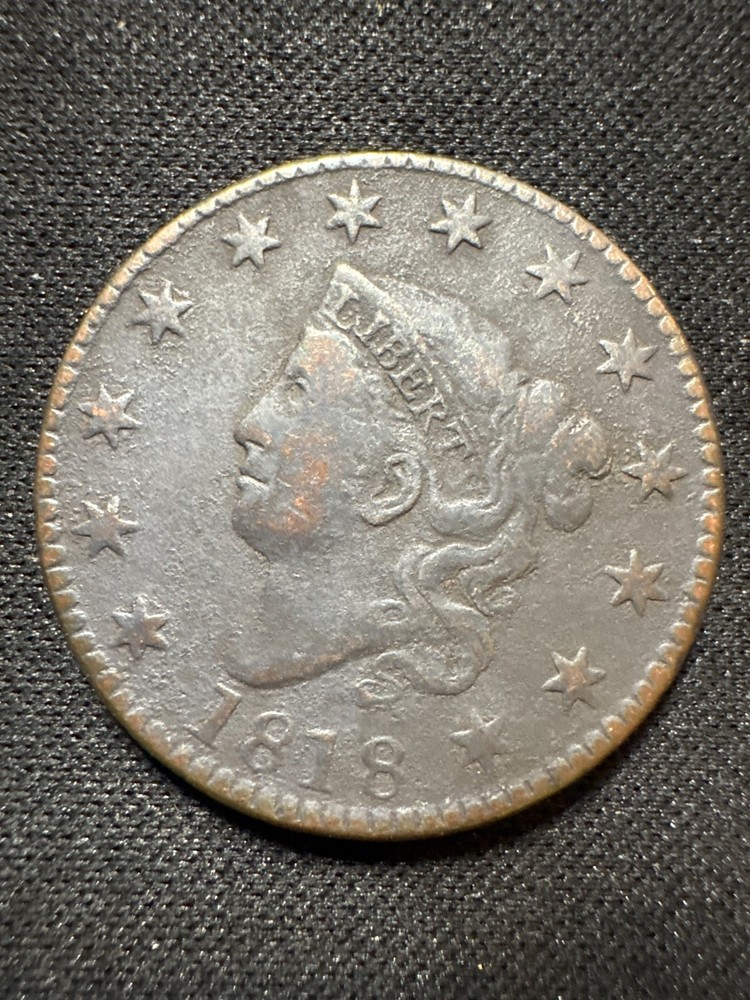 1818 Coronet Head Large Cent – Early U.S. Copper Cent – Classic Large Cent