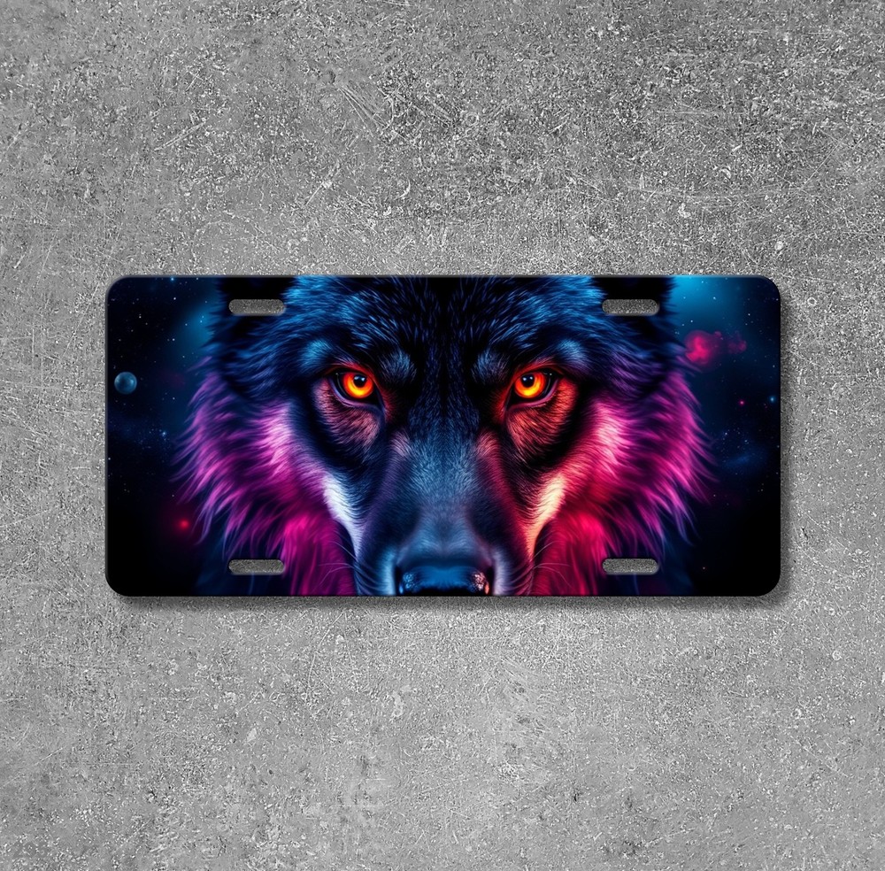 Powerful Wolf License Plate Customizable Decorative Plate Anniversary Gift