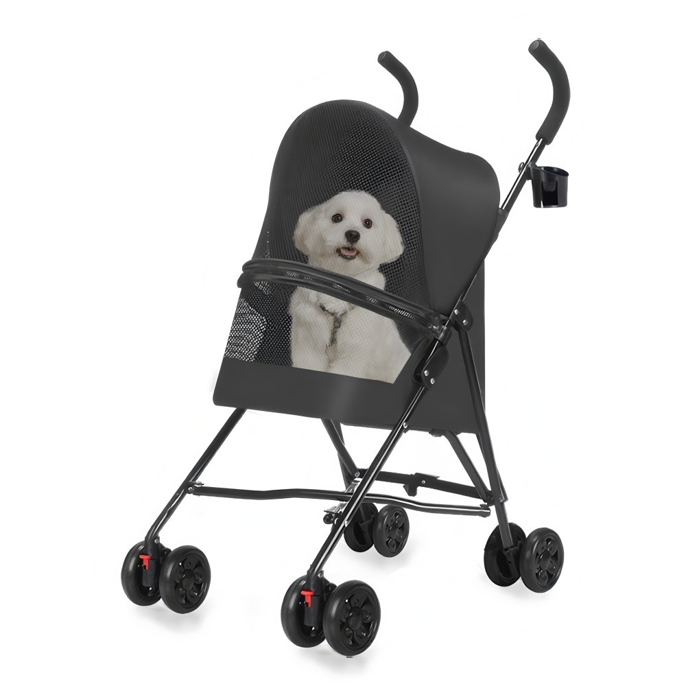 Pet Stroller for Small Dogs Cats Lightweight Foldable with Mesh Ventilation