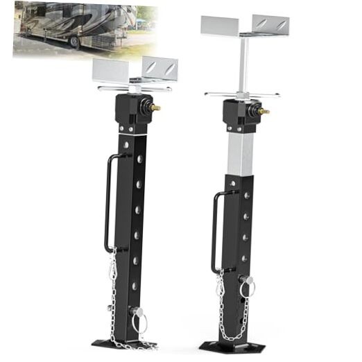 2026 Upgraded RV Slide Out Supports Stabilizer Jacks, [Allow Drill Silver
