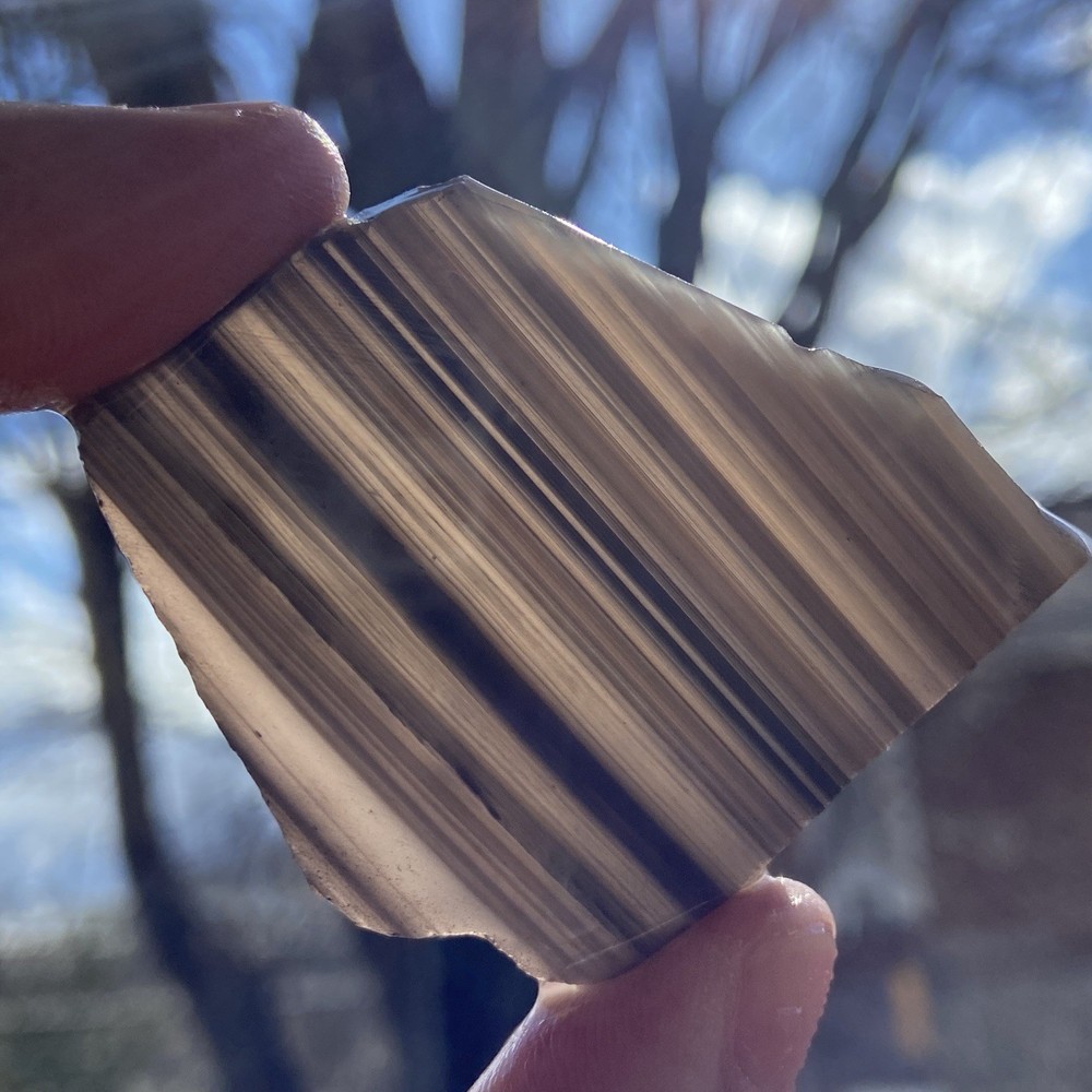 Banded Translucent Obsidian Lapidary Slab