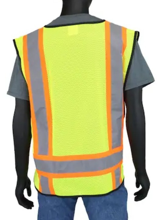 Class 2 Hi Visibility 2-Tone Adjustable Reflective Safety Vest