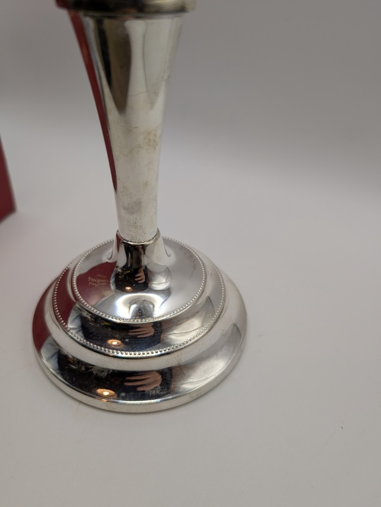 Ianthe Silver Plated Candlestick Lichfield Collection Ref 287 Boxed with Tag Eng