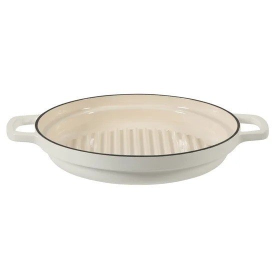 Sur La Table Enameled Cast Iron Stackable Cookware Set Heavy-Duty Grill Pan NIB