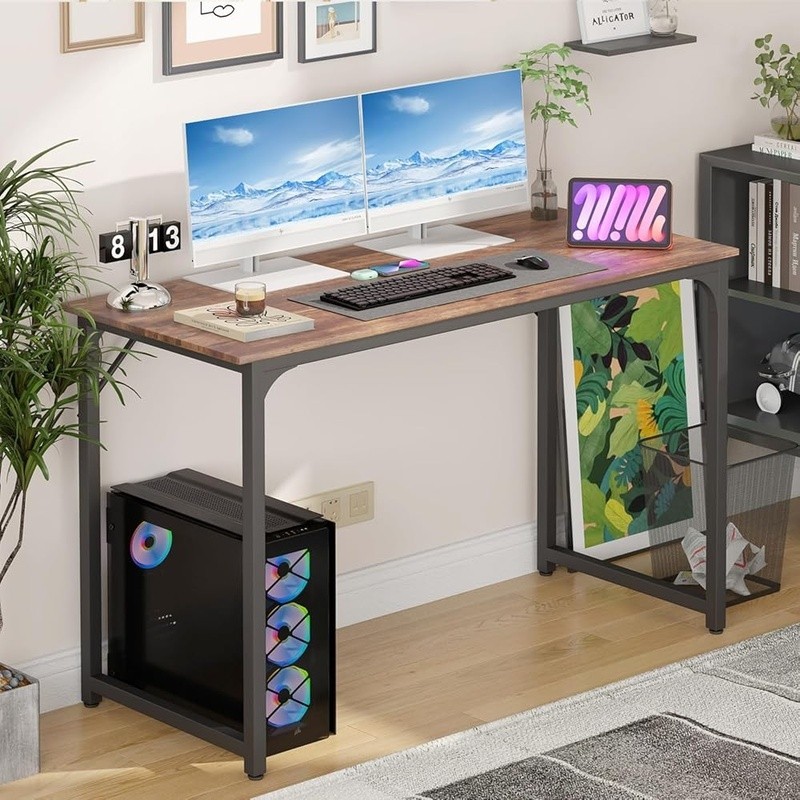 Sturdy Computer Desk Modern Easy Assembly Multipurpose Workstation Home Office