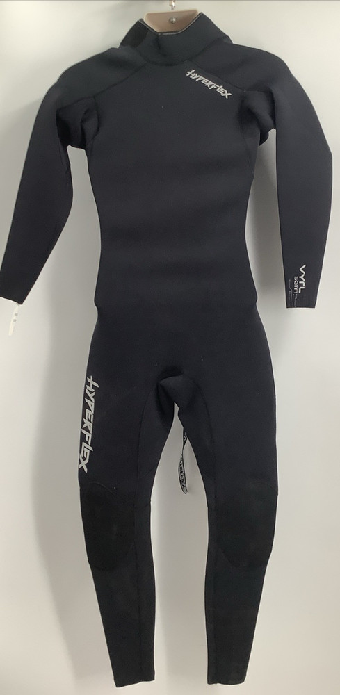 HyperFlex Men's 3/2 mm VYRL Chest Half Zip Black Wetsuit Size Medium