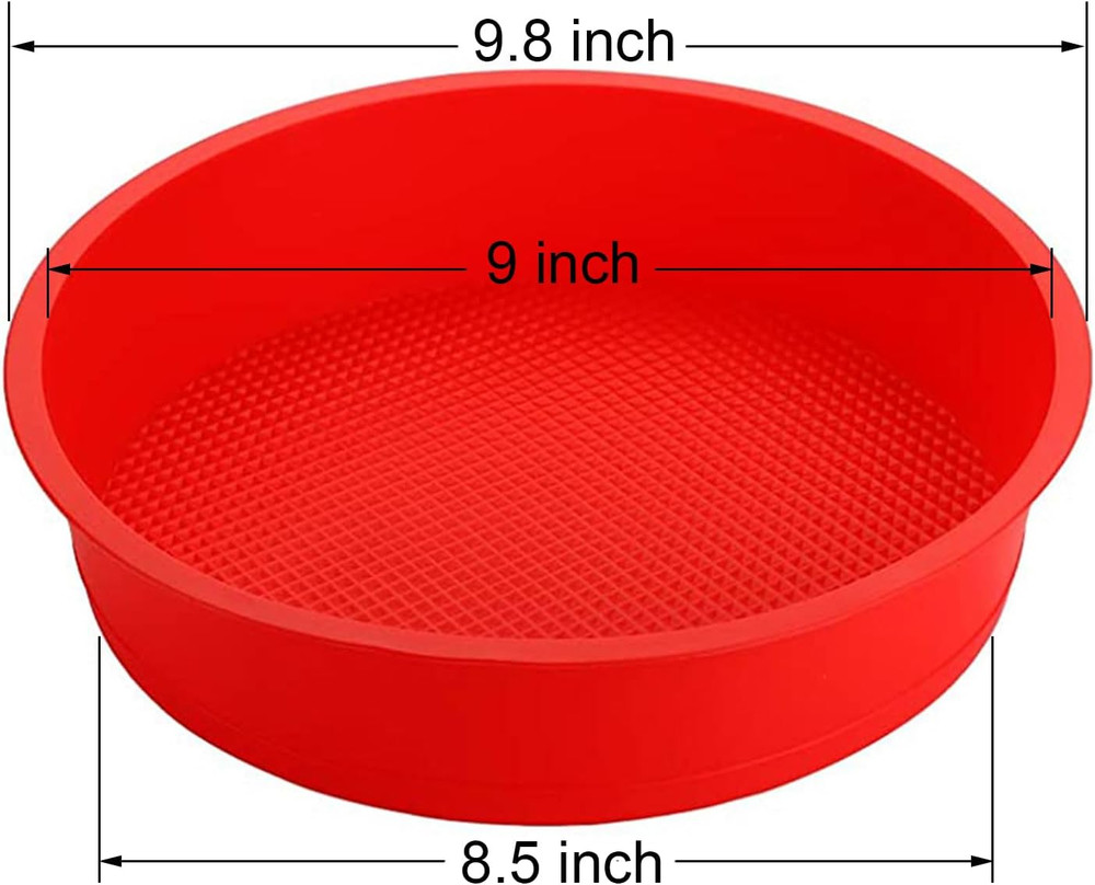 4 Pack 9" Silicone round Cake Pans, Silicone Cake Pans for Baking, Quick Release