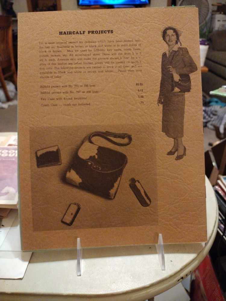 LEATHERCRAFT 1951 CATALOG SUPPLEMENT with Order Sheet & Insert