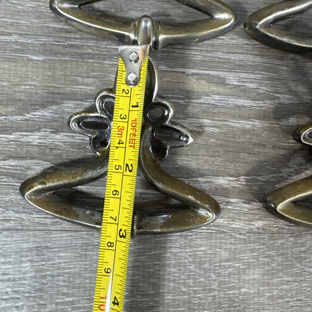 1960’s Atomic Retro Mid Century Modern MCM Drawer Pull Knob Brass Ring Pull (16)