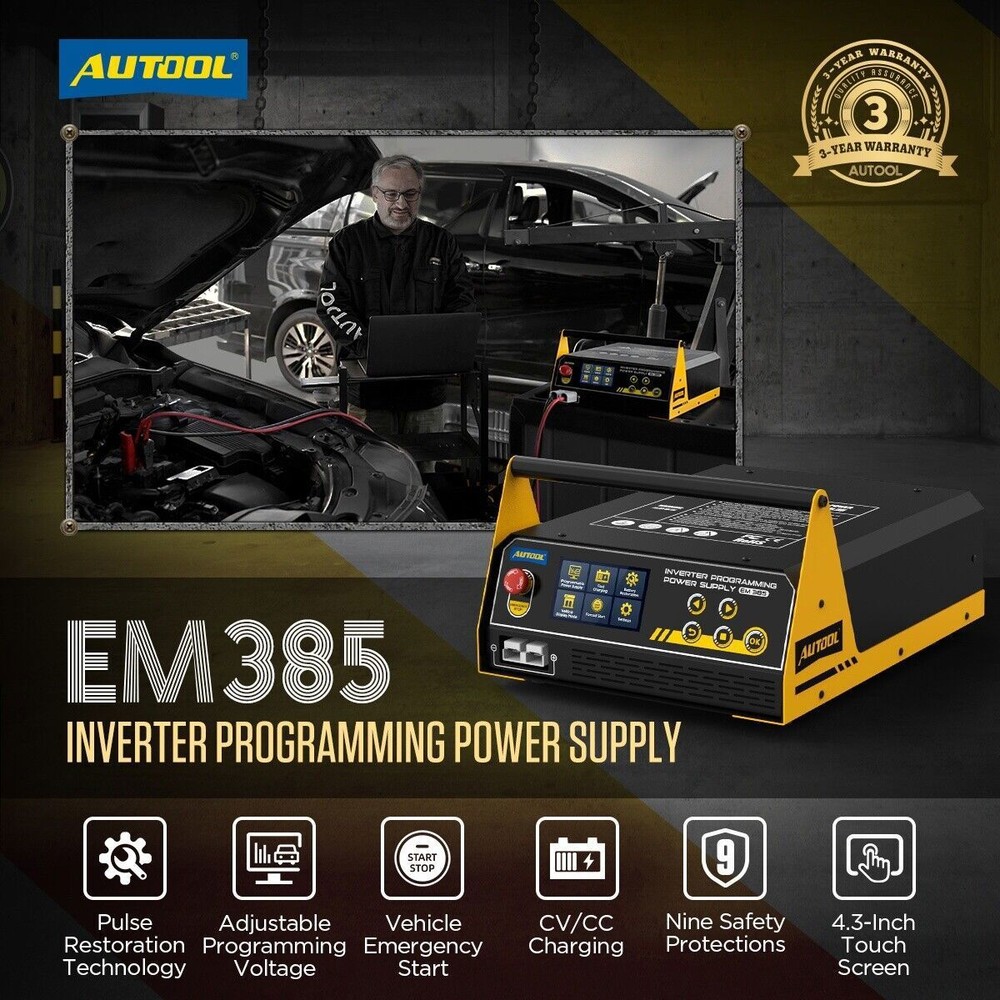 Programming ECU Emergency Power Supply Voltage Stabilizer Battey Charger Starter