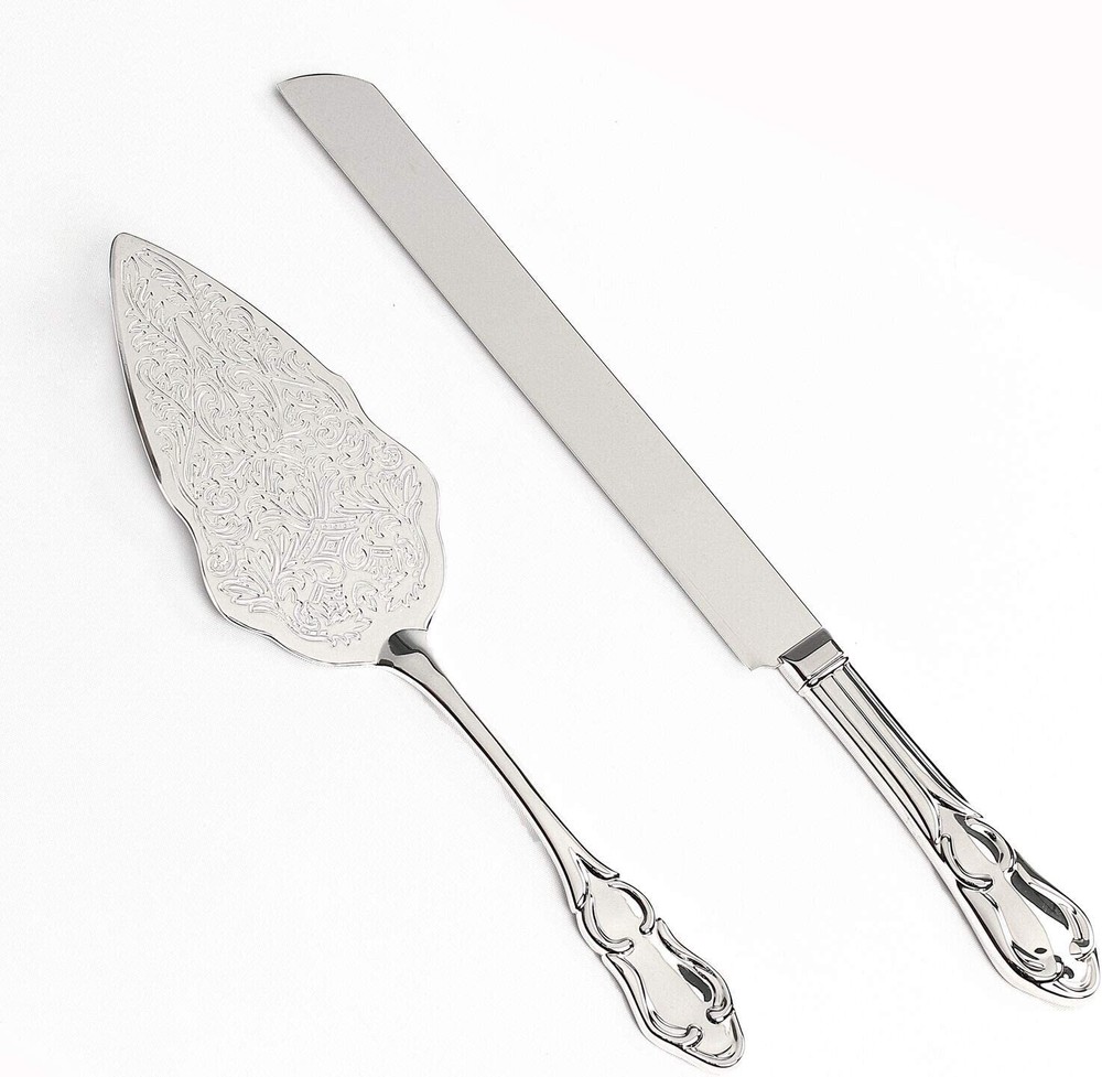 Cake Server Set 2-Piece Wedding Cake New Cake Server Set silver color