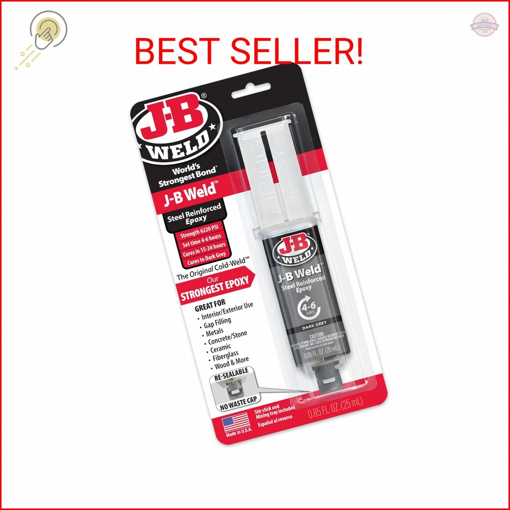 J-B Weld 50165 25ml Epoxy Syringe, Plain