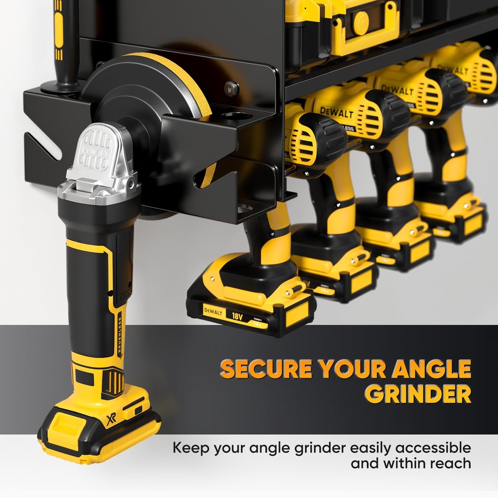 Power Tool Organizer Wall Mount with Charging Station,Tool Storage Rack with ...