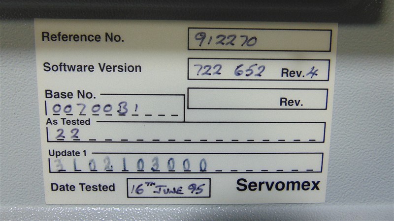 USED Servomex 700B13102103000 Series 700 Analyzer Control Unit