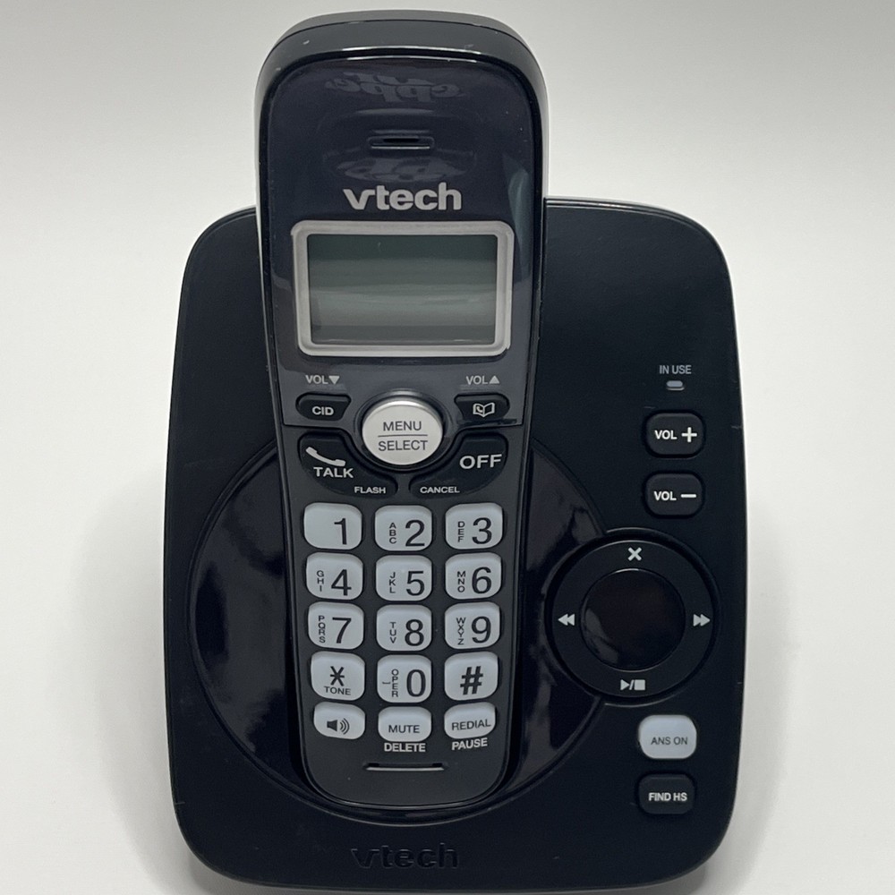 VTech VG134-11 Black Cordless Phone With Answering Machine Tested