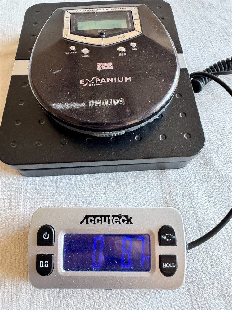 Untested Philips Expanium 500 Series Portable CD MP3 Player – Model EXP501 Retro