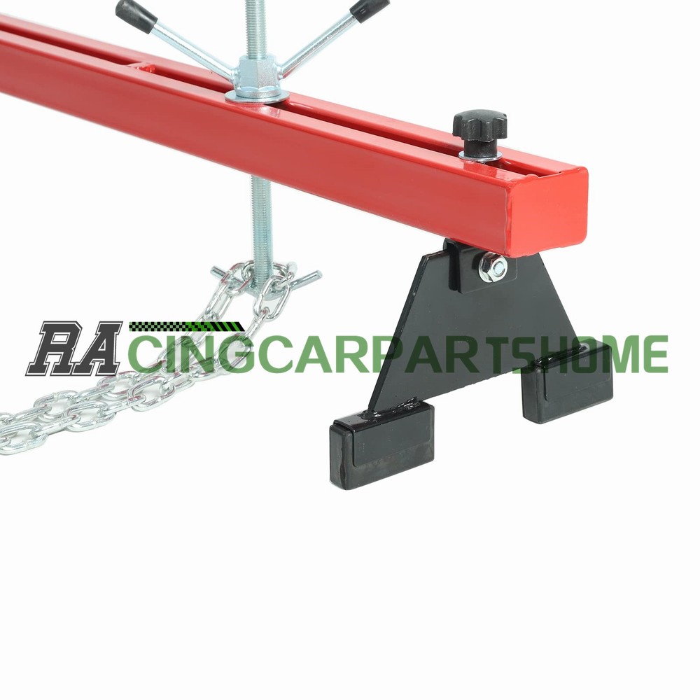 1100 Lbs Engine Support Bar Engine Load Leveler Transmission w/ Dual Hooks Red