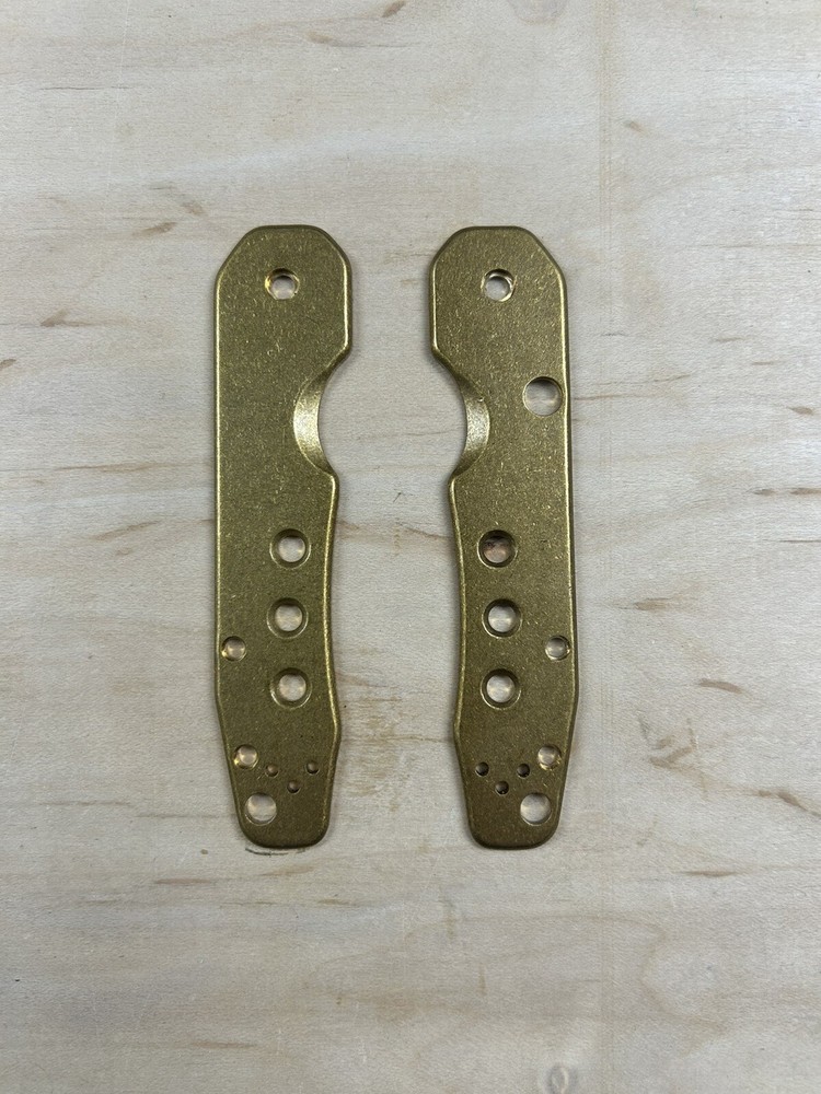 Scikio Custom Spyderco Smock Brass Handle Scales
