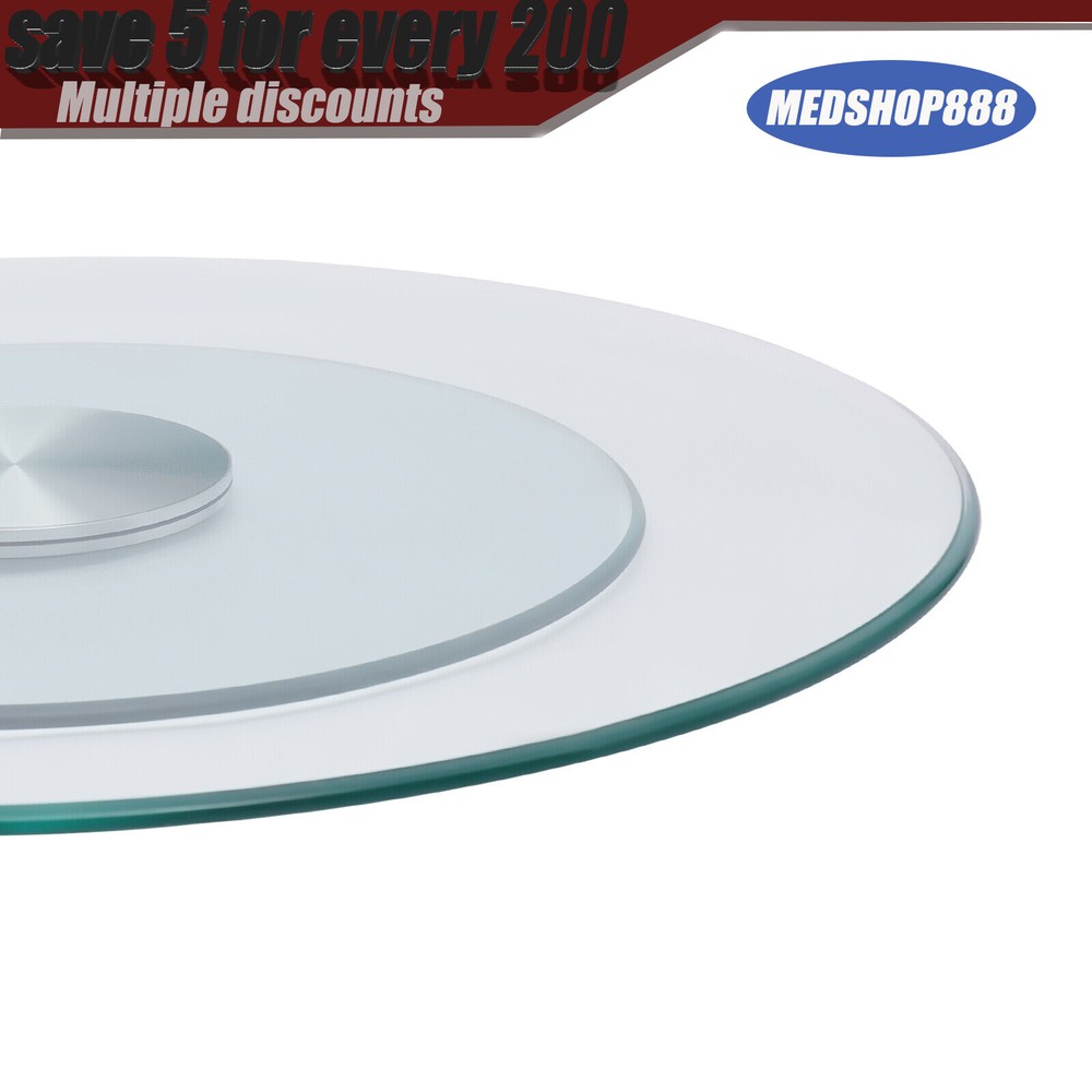 27.56" Glass Turntable Dining Table Centerpiece Large Tabletop US