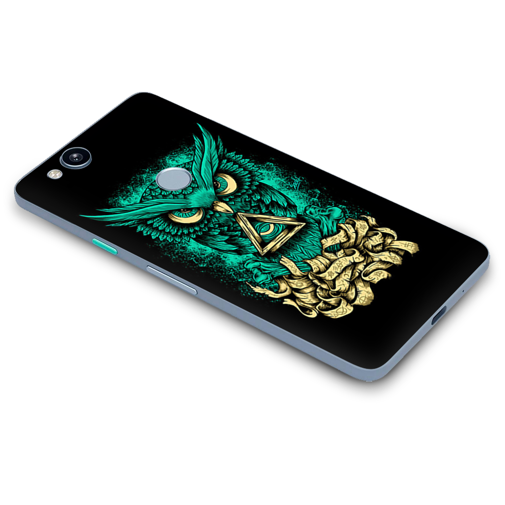 Google Pixel 2 Skins Decal Wrap Awesome Owl Evil