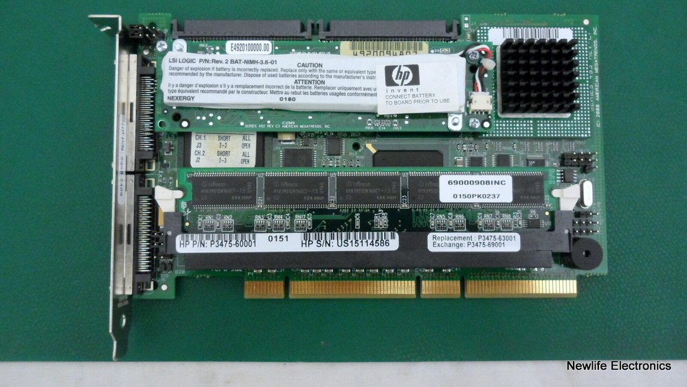 HP P3475-69001 NetRaid 2M Dual-Channel Disk Array Controller w/ 128MB Cache