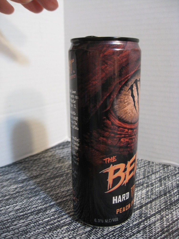 Monster EMPTY Can - 12 oz. HARD Beast Unleashed - Peach Perfect - 2023