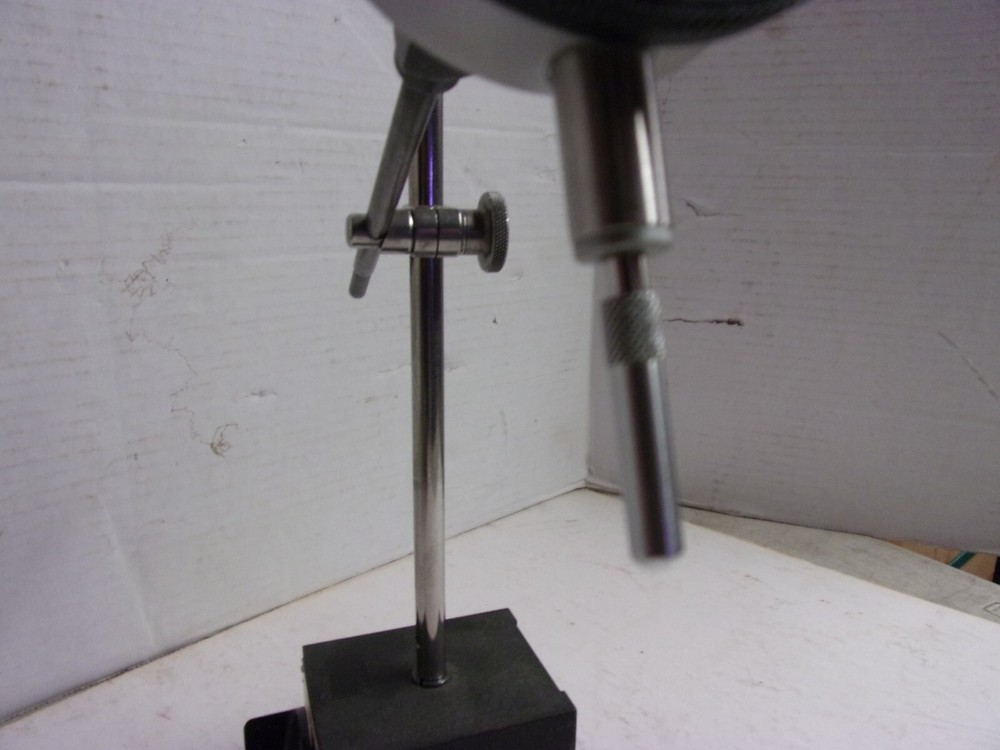 STARRETT #659 Magnetic Base & Post Assembly w/#25-145 Dial Indicator Used