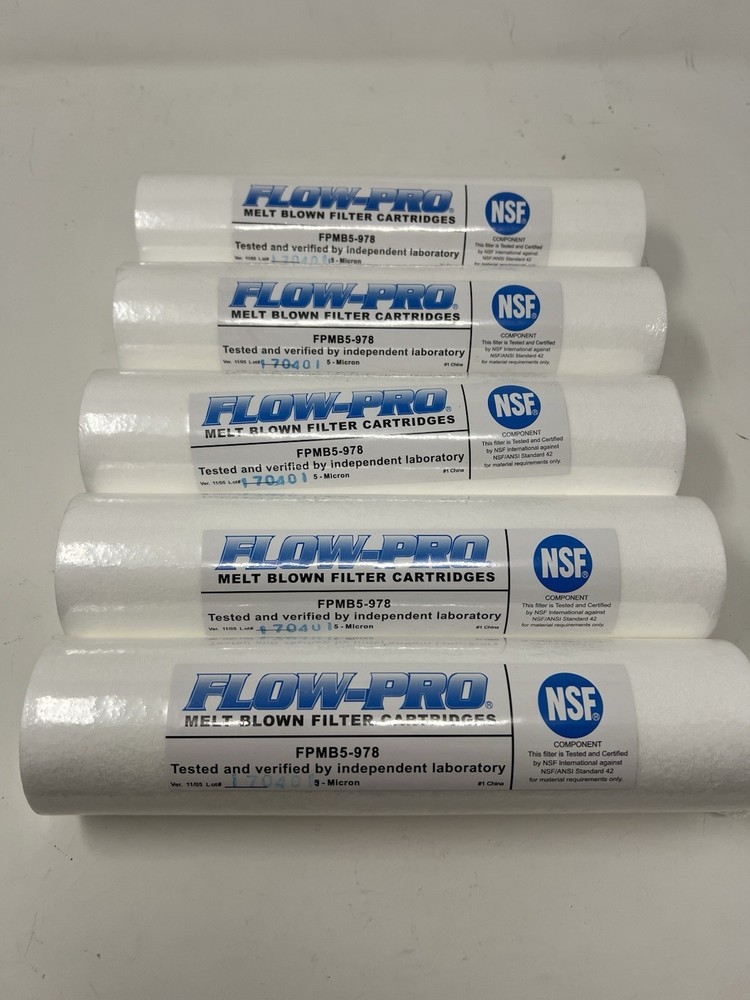 5pk Flow-Pro FPMB5-978 5-Micron Filter Cartridges - Sealed