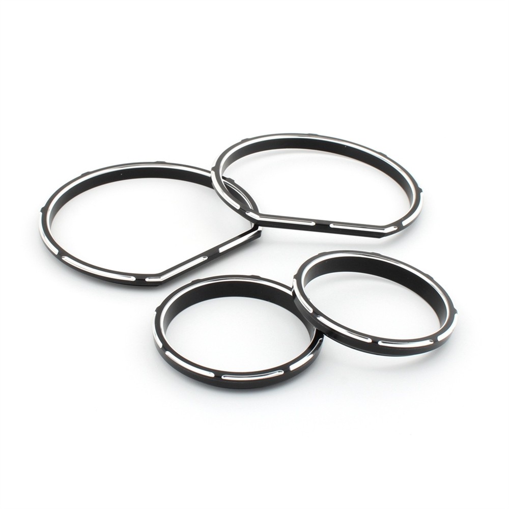 Black White Instrument Panel Bezel For Harley Electra Glide Tri Glide 2014+