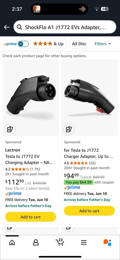 Tesla J1772 Charging Adapter