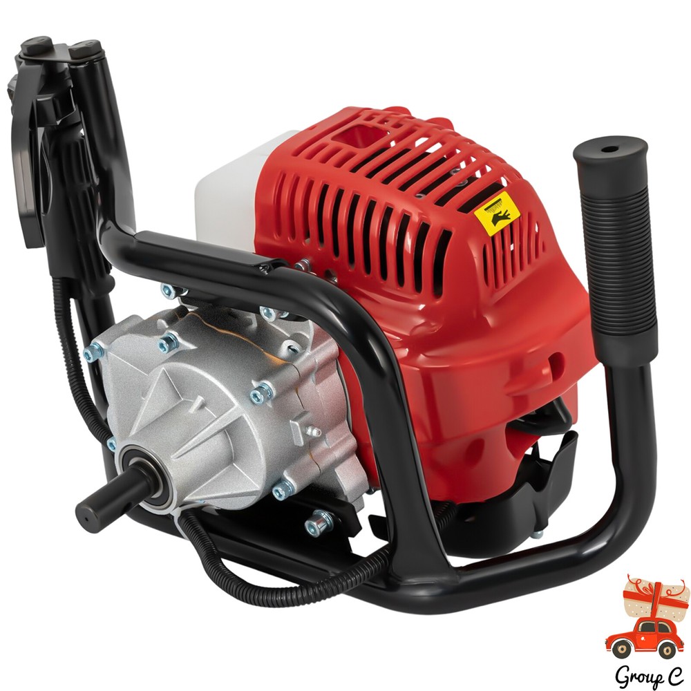 2-Stroke Post Hole Digger Engine, 52CC Gas Powered Earth Auger, NO Drill Bits