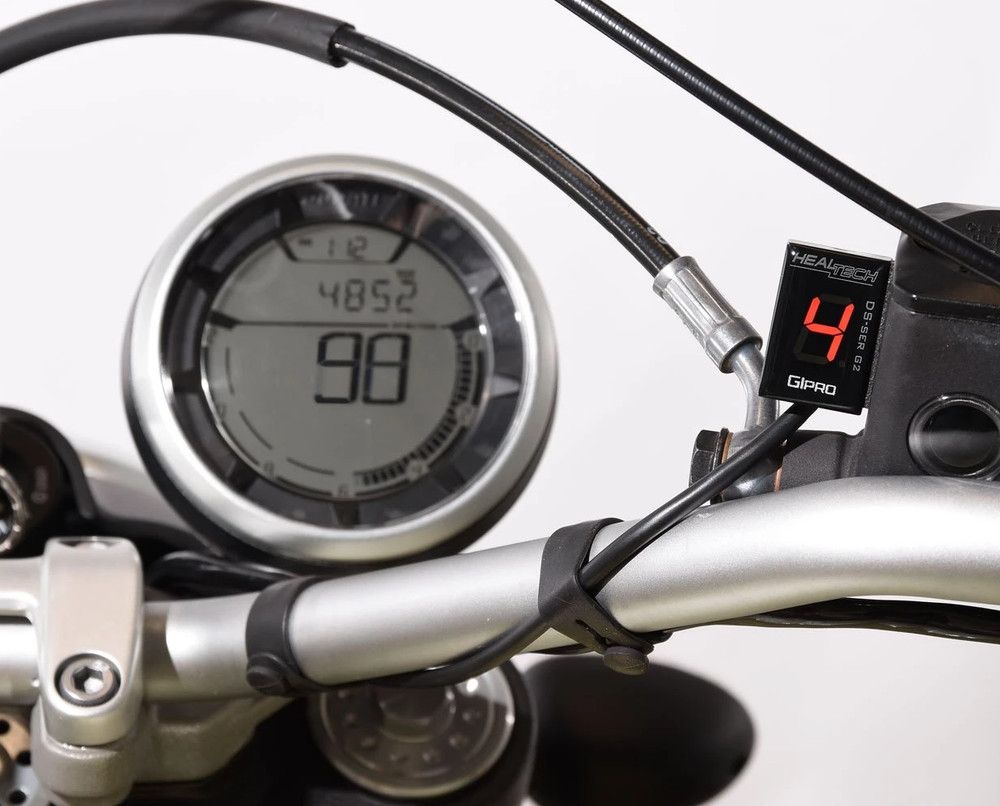 Healtech Gear Position Indicator for Ducati Scrambler 800 2015 2022 RED