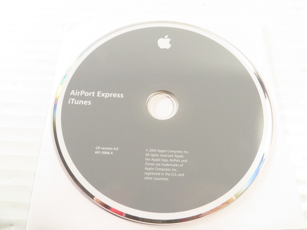 Airport Express iTunes Software CD Version 4.0 2004,