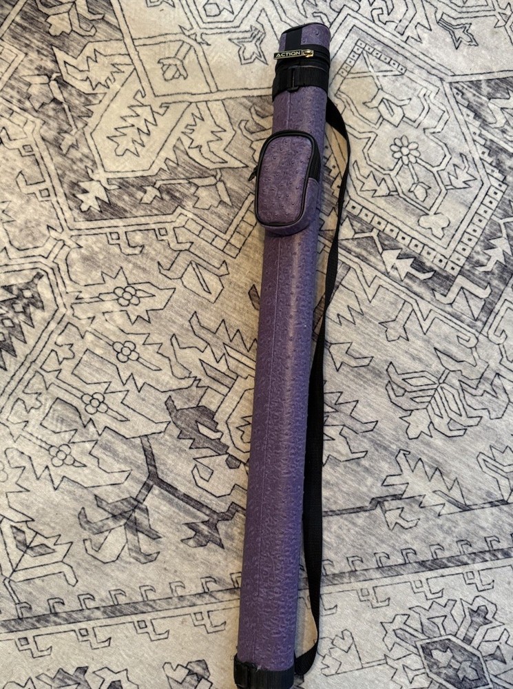 Action AC22 Single Cue Hard Pool Cue Case - Purple