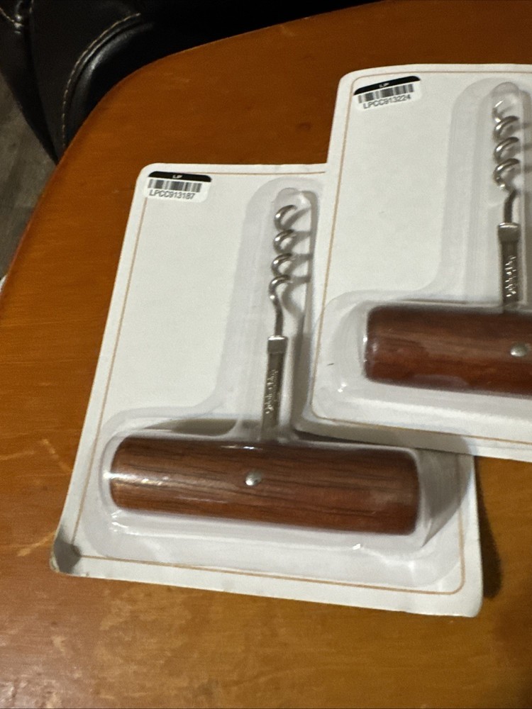 Set Of 2 Wooden Handle Wine Holders (NEW)