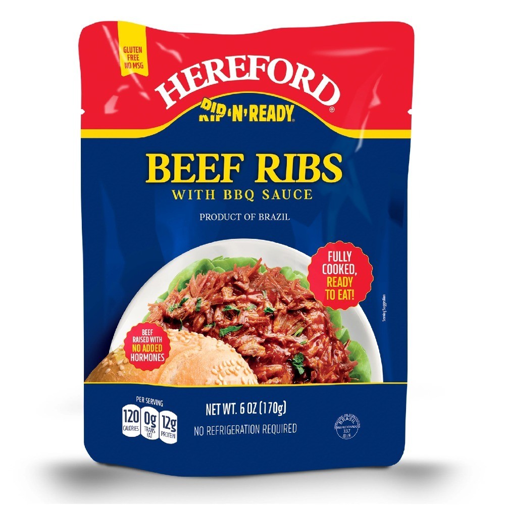 (2 pack) Beef Ribs with BBQ Sauce 6 oz Pouch