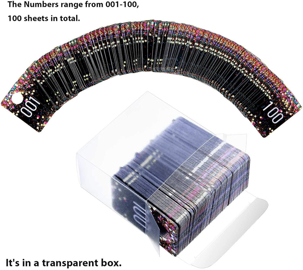 100 Pieces Live Plastic Number Tags, Consecutive Reusable Normal and Mirrored...