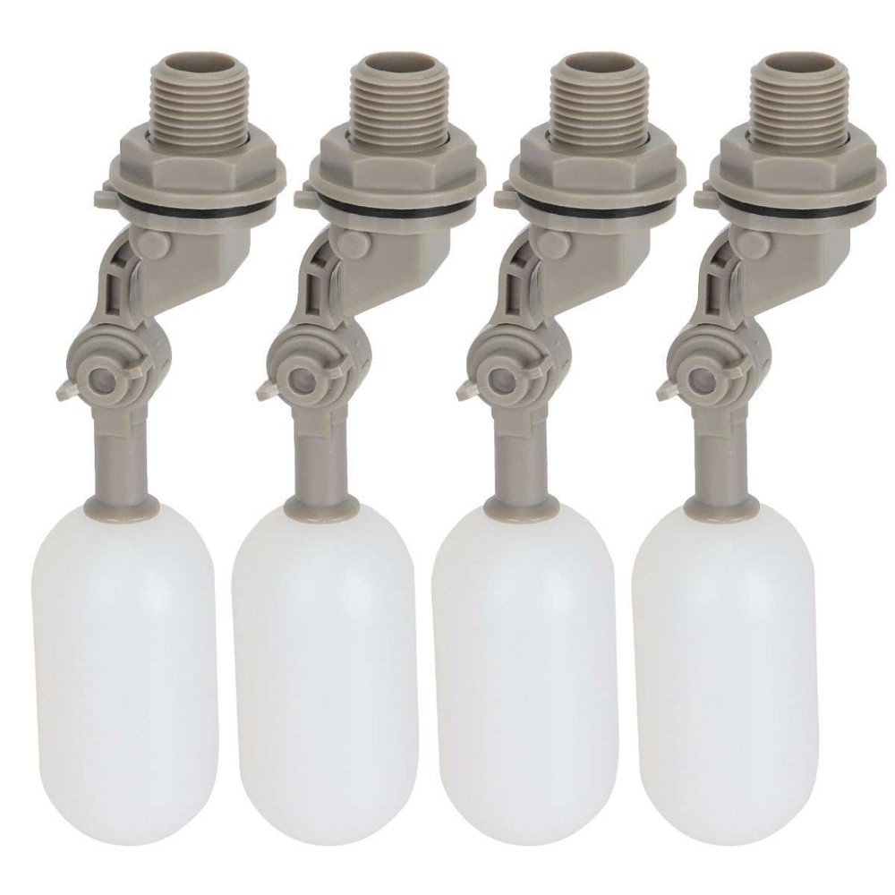 4x Water Float Valve Adjustable Arm water Filter Float 1/2" Automatic Fill Stop