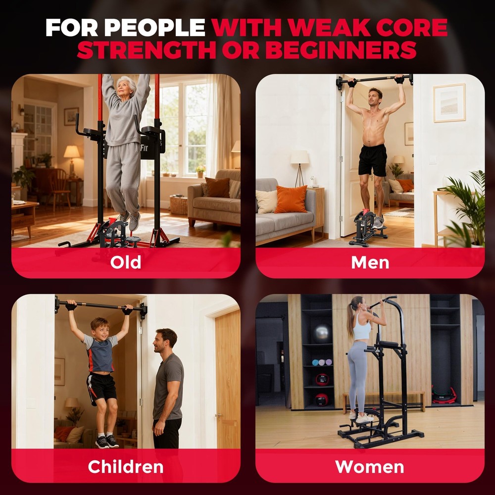 Pull Up Assistance Machine 660 LBS, Multi-Function Adjustable Power Assist fo...