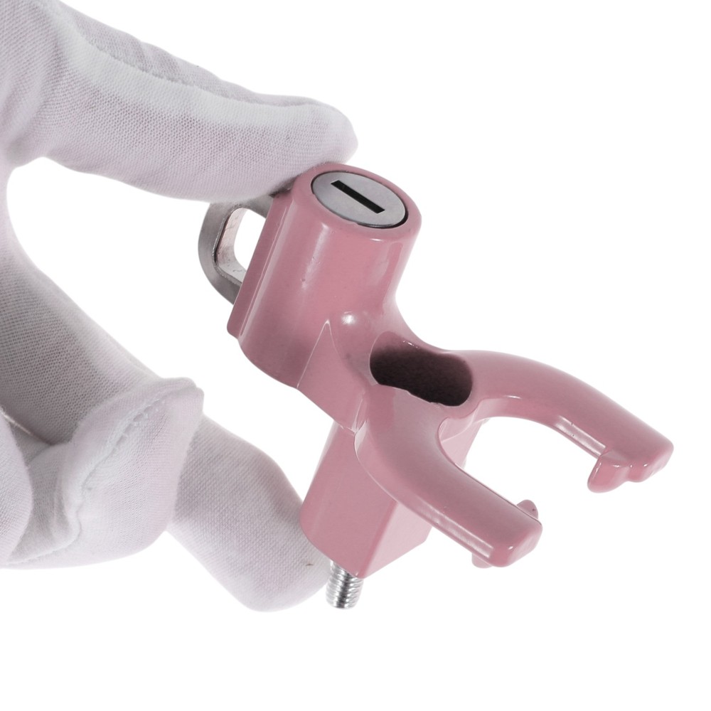 Double Metal Fork Hook for Motorcycle 1 Set Light Pink