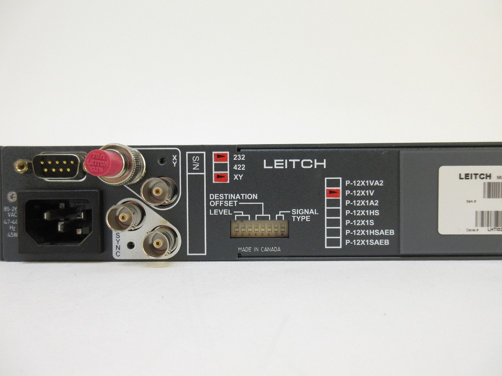Leitch P-12X1VVL Panacea Lite, 12 Output / 1 Input, Analog Video, Input Loop