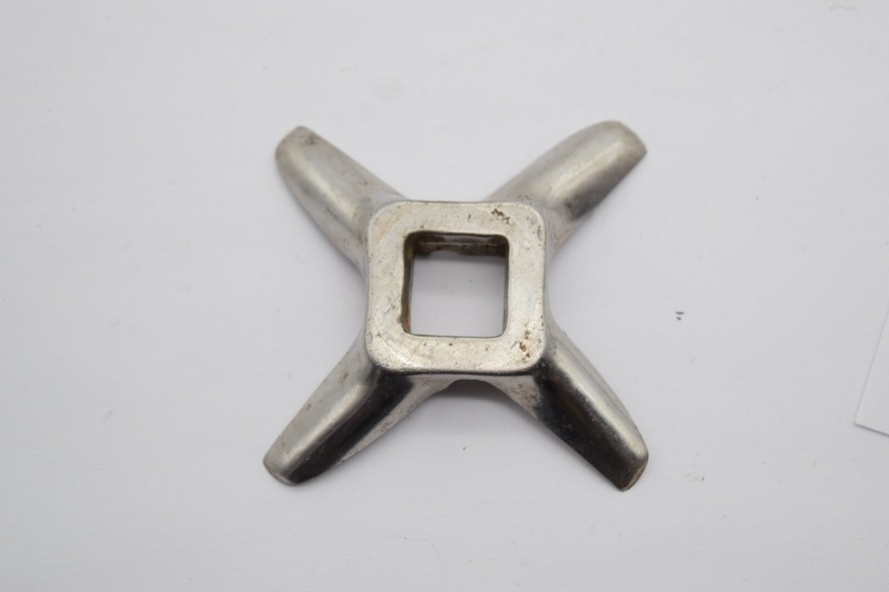 Vintage Meat Grinder Knife 66mm w 8mm Opening