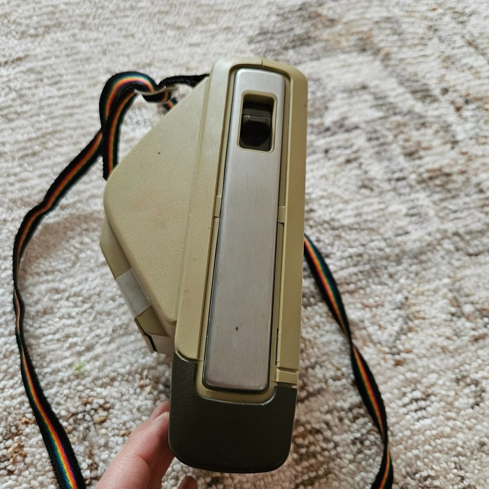 Kodak Polaroid Camera Fiesta Instant With Rainbow Strap untested