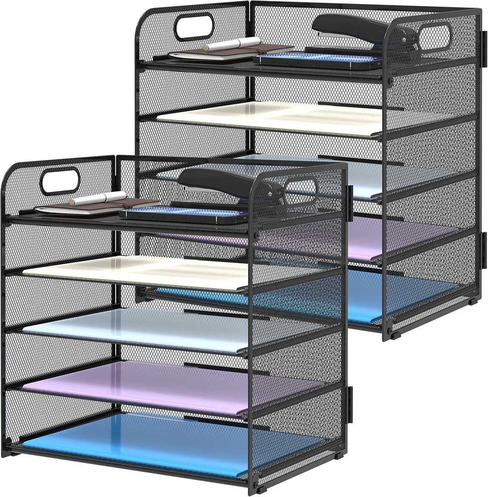 Mesh Desk Organizer 2-Pack - Black