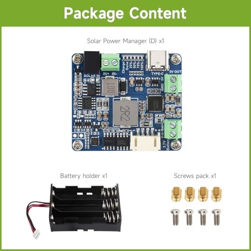 Solar Power Manager Module (D), Solar Charge Controller USB, Supports 6V~24V